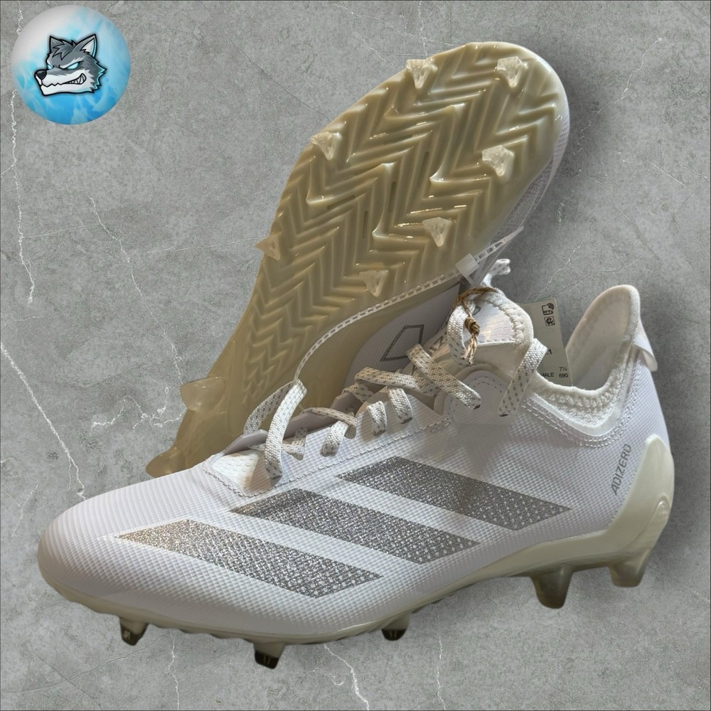 adidas Adizero Electric.1 II Football Cleats White Silver Men's Size 8 IF1914